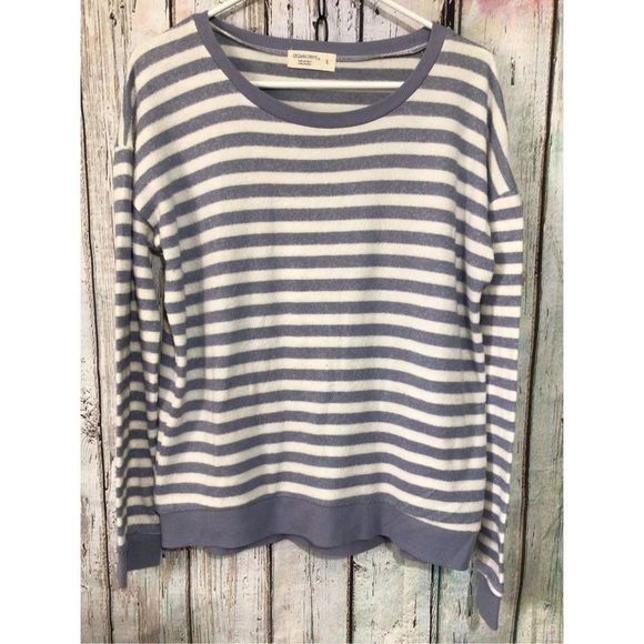 Ocean Drive Soft Fuzzy Sweater Top Size L Gray & White ❄️❄️ - Picture 6 of 11